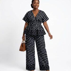 Double Pattern Adire top and pant