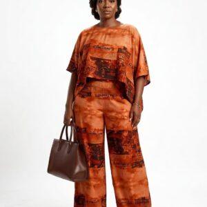 Brown African Print
