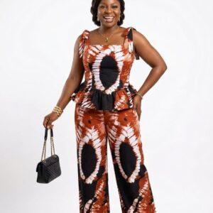 Adire Pattern top and trouser